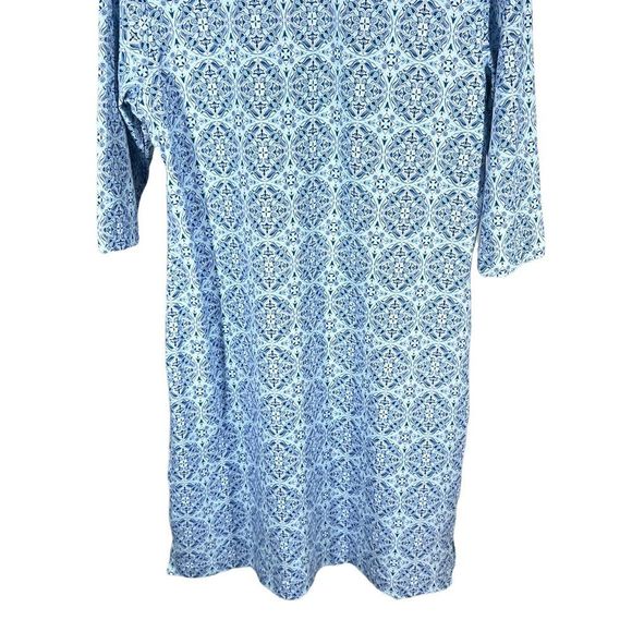HANG Ten Womens Sz S Blue Medallion Print Shift MIDI Dress UPF50+ - Picture 4 of 7